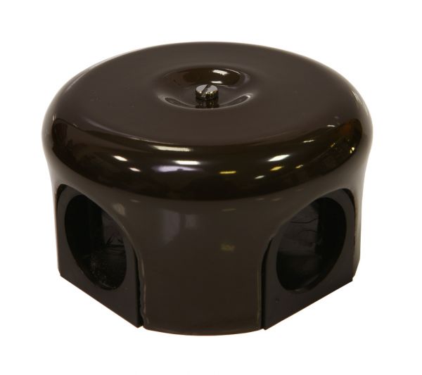 Керамическая соединительная коробка коричневого цвета 78mm для ретро проводки