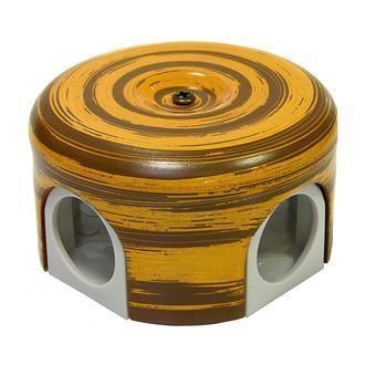 Керамическая распредкоробка D=78мм, декор бамбук